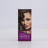 Samsol Hair Colour 43 Dark Brown Non Metallic Dye 23ML