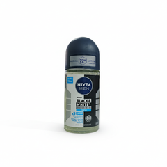 Nivea Men Black & White Invisible Fresh Roll On 72h Deodorant 50ml | Anti-Stain Fresh Protection