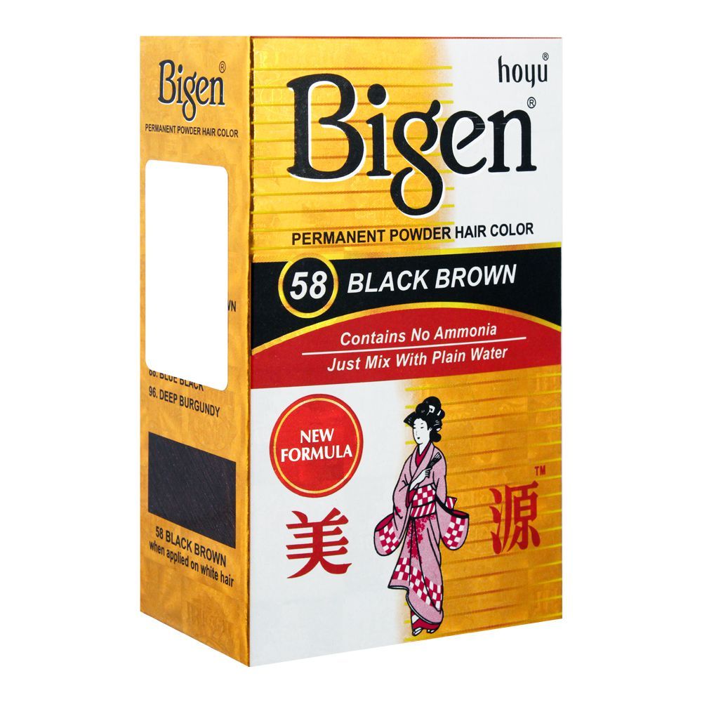 Bigen Powder Hair Color 58 Black Brown