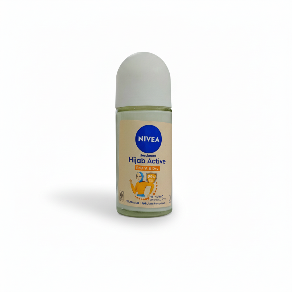 Nivea Hijab Active Bright & Dry Roll On 48h Deodorant 50ml | Long-Lasting Freshness