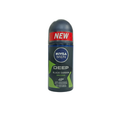 Nivea Deep Black Carbon Amazonia Roll On 48h Deodorant 50ml | Long-Lasting Freshness