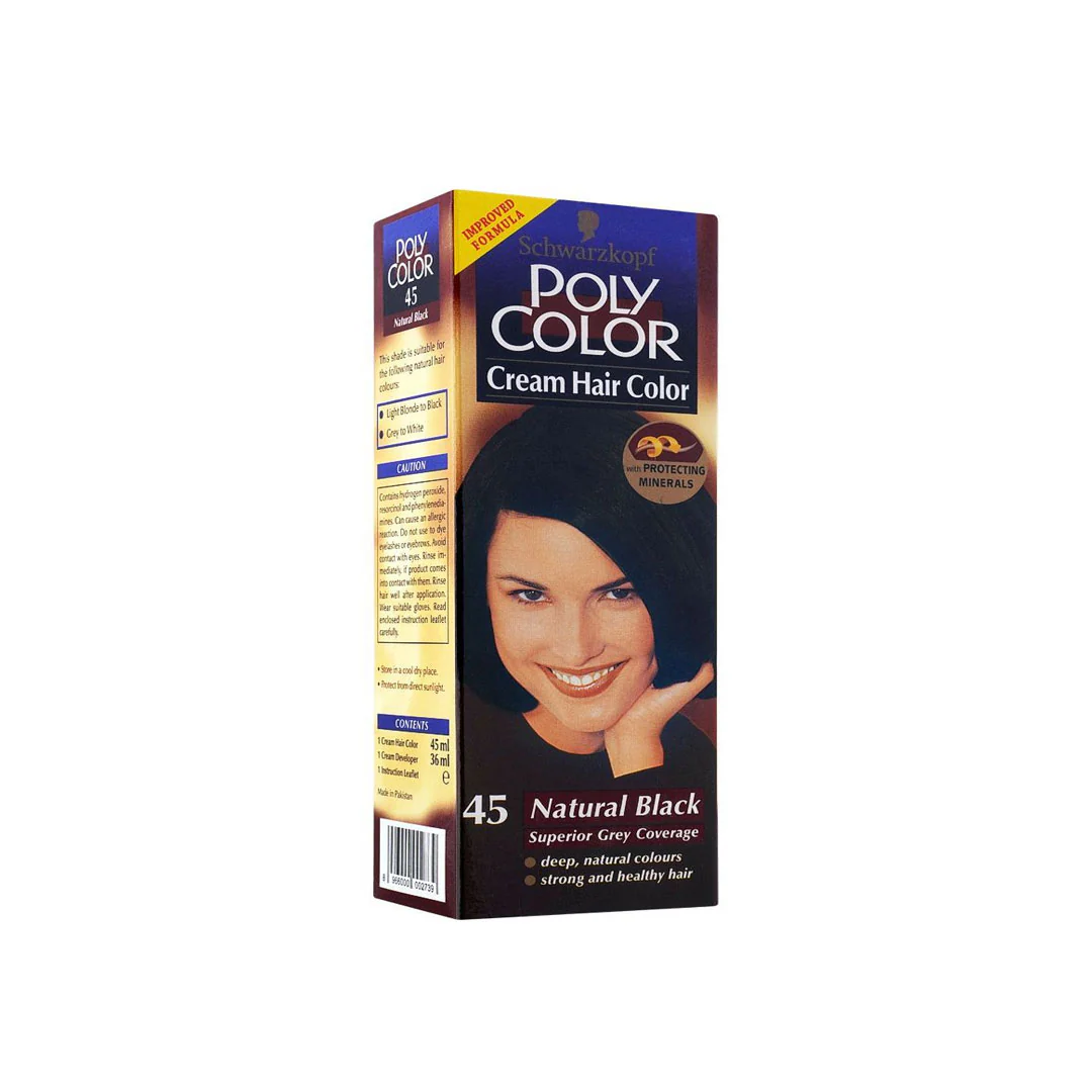 Poly Hair Color 45 Natural Black