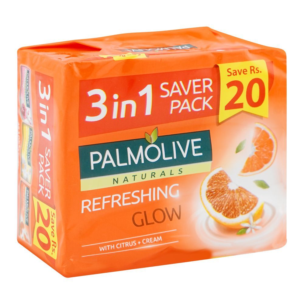Palmolive Refreshing Glow Soap 3in1 – Citrus + Cream for Fresh, Radiant Skin