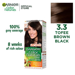 Garnier Color Naturals Crème Hair Color 3.3 Toffee Brown Black