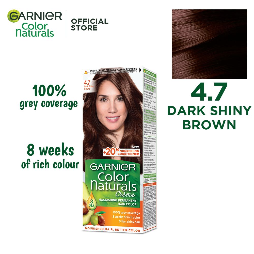 Garnier Color Naturals Crème Hair Color 4.7 Dark Shiny Brown