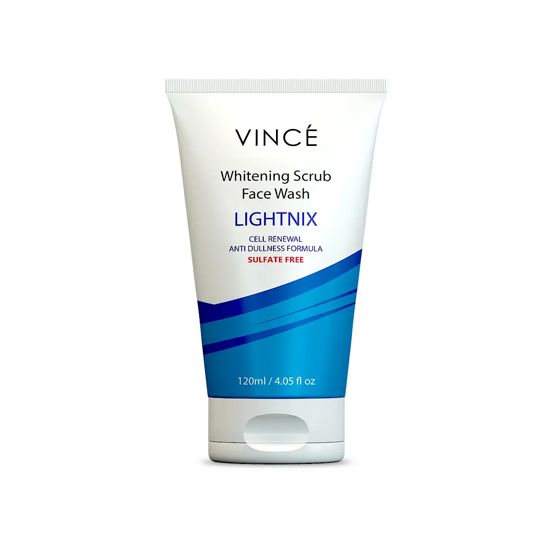 VINCE Whitening Scrub Face Wash – Brighten & Exfoliate Your Skin 120ML